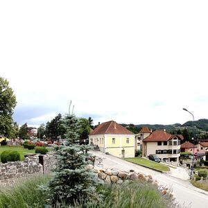 View from the church yard to the part of the city of Arilje