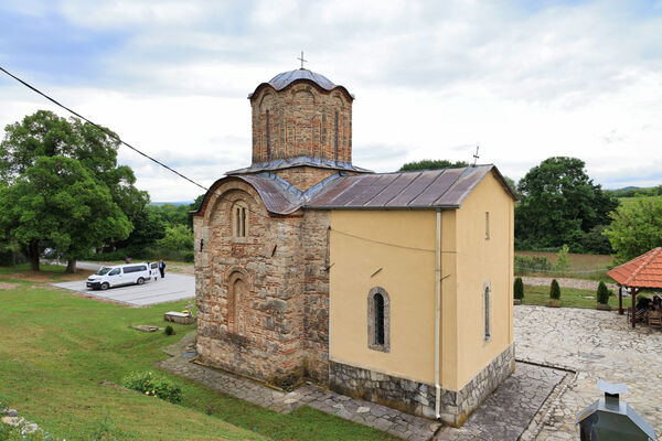 Northwest side of the church