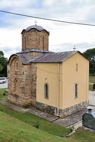 Northwest side of the church