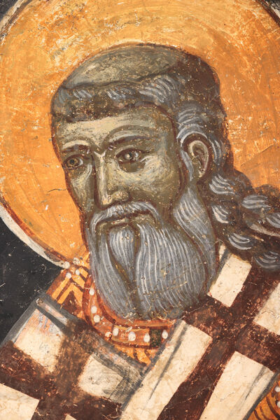 Serbian Patriarch Makarije as the founder, detail