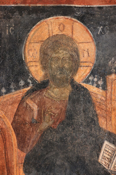 Christ enthroned, detail