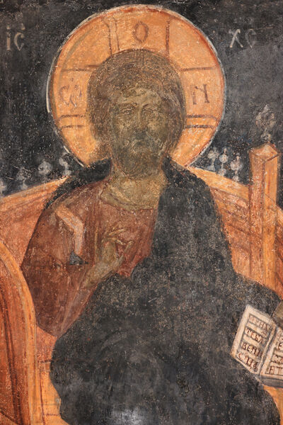 Christ enthroned, detail