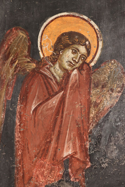 Crucified Christ and angels, detail