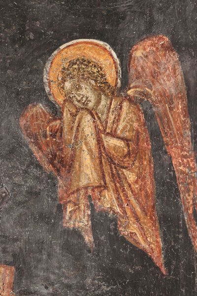 Crucified Christ and angels, detail