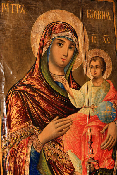 Mother of God and Child, detail