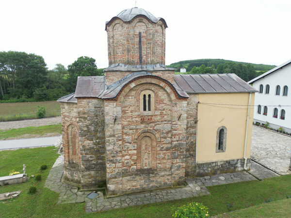 Northeast side of the church