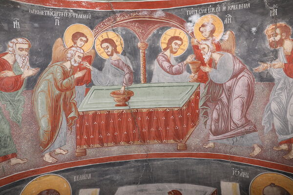 Communion of the Apostles, detail