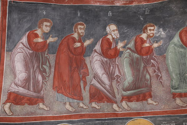 Communion of the Apostles, detail