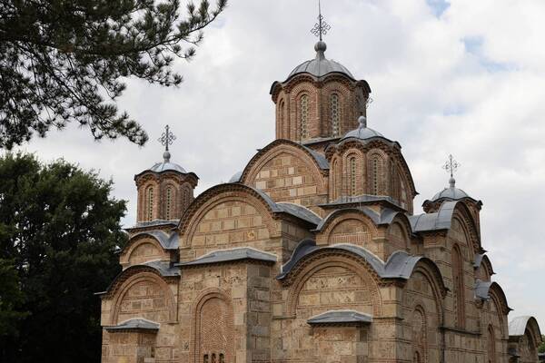 Part of the northeast side of the church