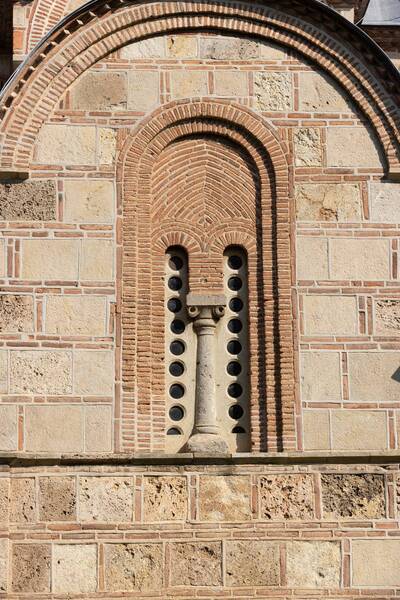 Bifora of the northern facade of the church