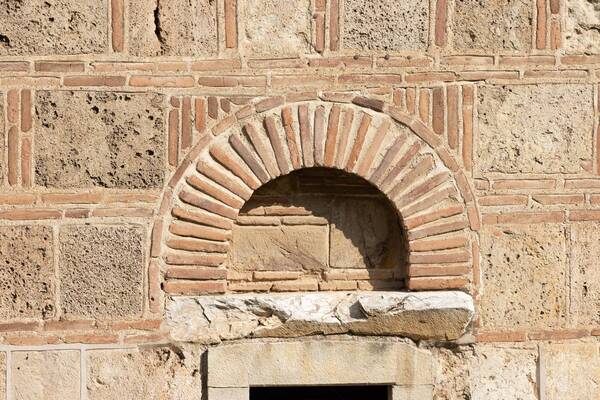 The lunette of the southern entrance to the church