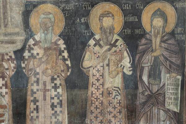 St. Arsenije II Serbian Archbishop, St. Sava, Archbishop of Israel and St. Simeon Nemanja