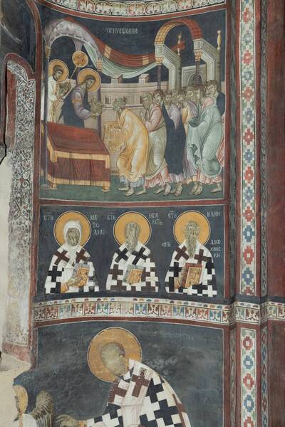 Communion of the apostles with wine