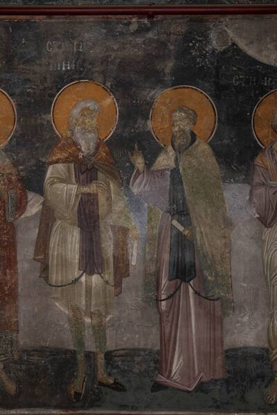 Calendar, St. Pachomius and an unidentified saint