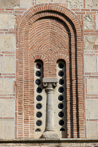 Bifora of the northern facade of the church