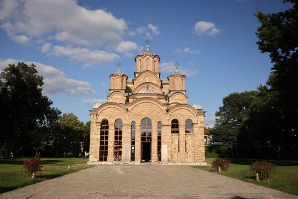 Western view of the church