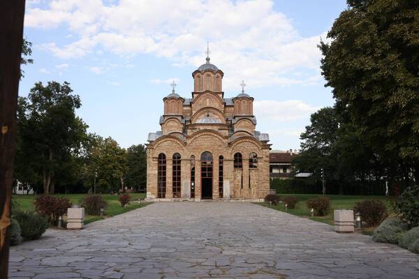 Western view of the church