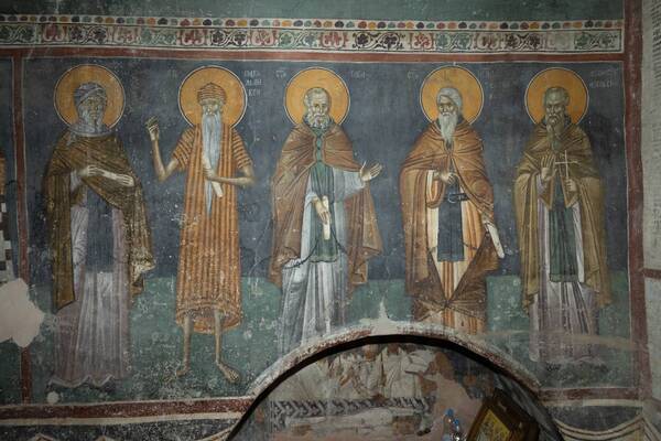 St. Ephrem of Syria, Paul of Tive, Sava of Jerusalem, John of Lestvičnik and Athanasius of Athens