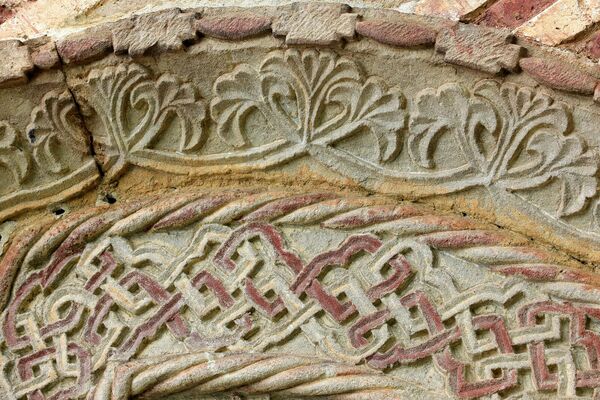 Bifora on the East Part of the South Wall with a Representation of Two Griffins, detail