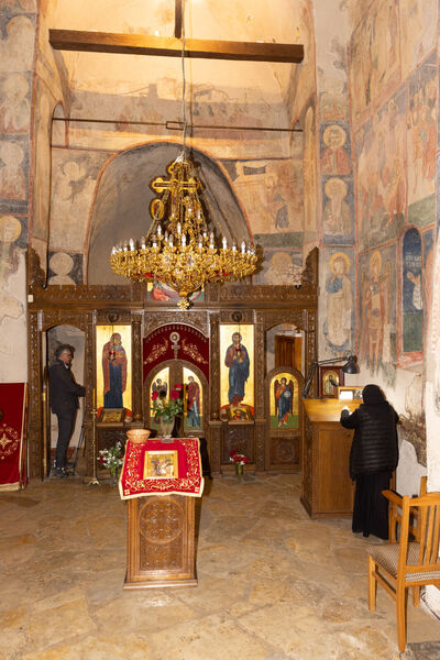 View from the west of the interior of the church