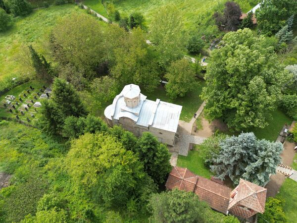 View of the church from above