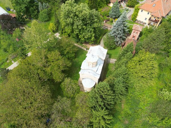 View of the church from above