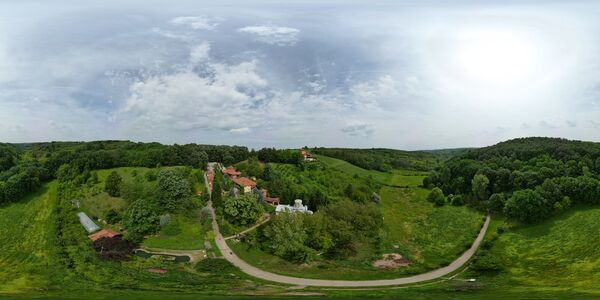 View of the monastery complex from above