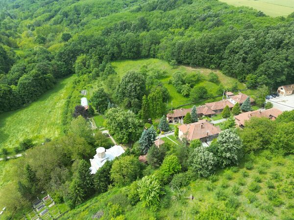 View of part of the monastery from above