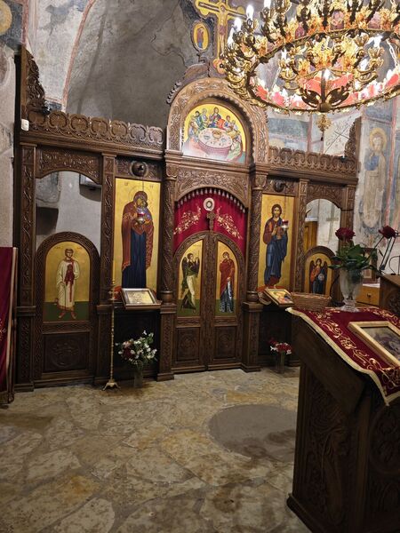 View of the newer iconostasis