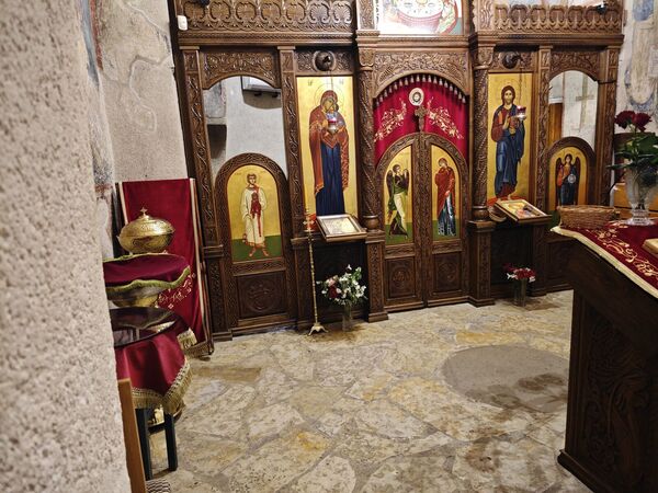 View of the newer iconostasis