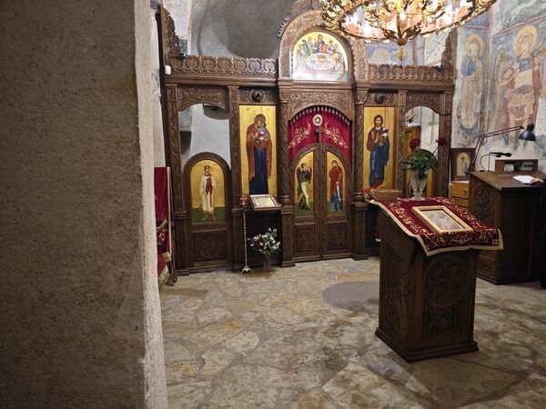 View of the newer iconostasis