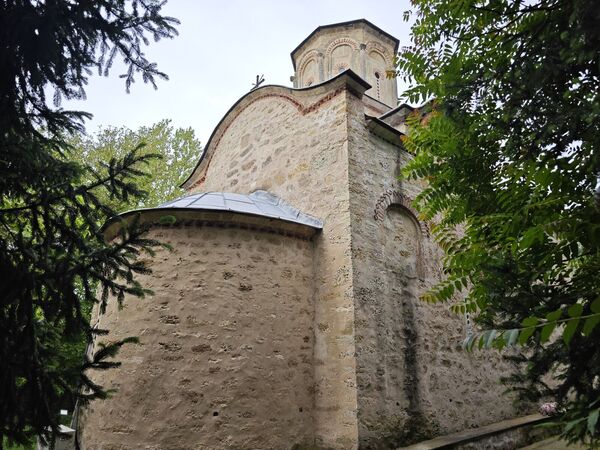 Northeast side of the church