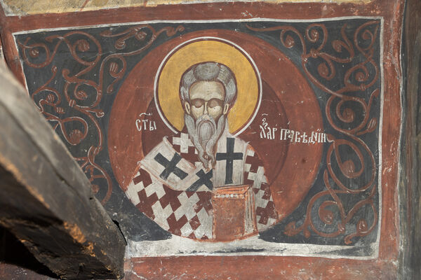 St. Lazarus the Righteous in a medallion
