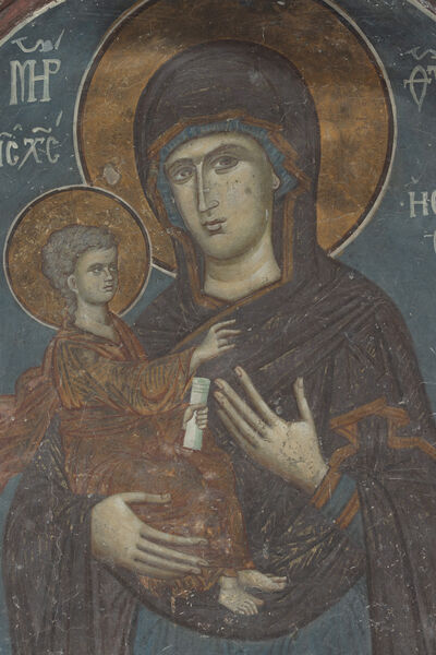 Virgin Mary with Christ of Eleusa, detail