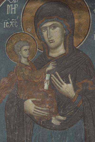 Virgin Mary with Christ of Eleusa, detail