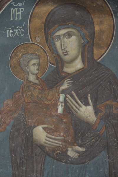 Virgin Mary with Christ of Eleusa, detail
