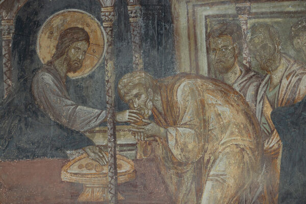 Communion of the Apostles, detail