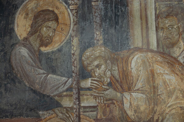 Communion of the Apostles, detail