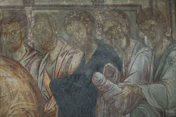 Communion of the Apostles, detail