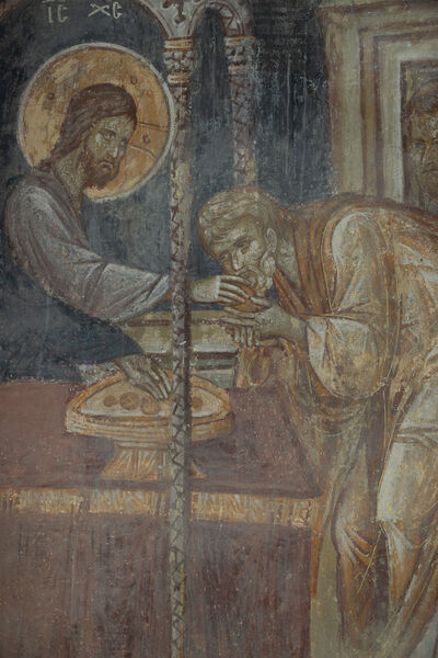 Communion of the Apostles, detail