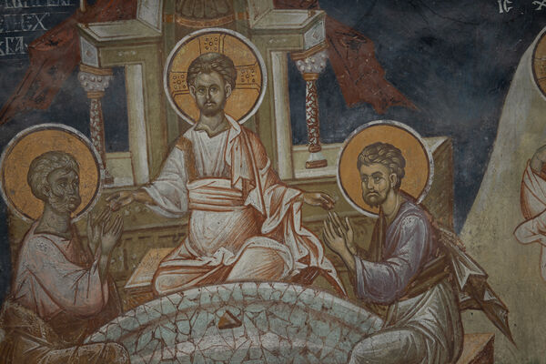 Road and Supper at Emmaus, detail