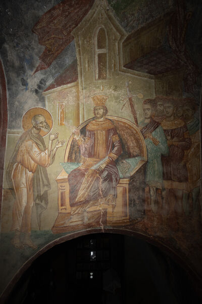 Joseph of Arimathea prays for the body of Christ