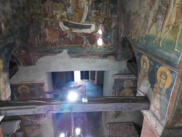 Painting of the western aisle of the nave