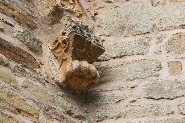 Part of the blind arcade of the altar apse