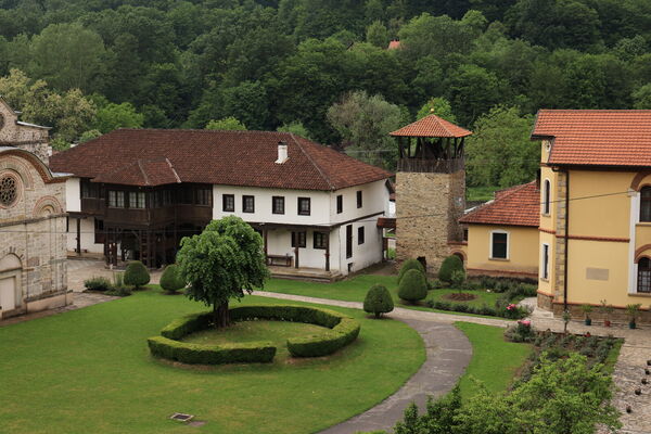 Monastery lodgings and belfry