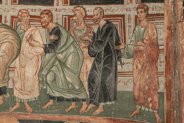 Communion of the Apostles, detail