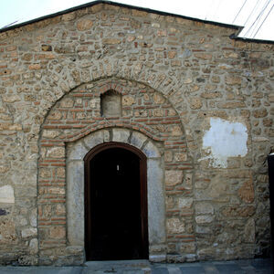 View of the western facade of the church