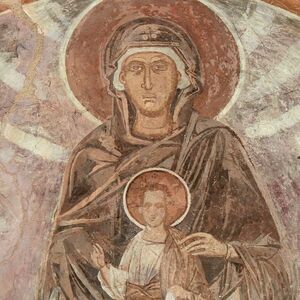 Virgin enthroned with infant Christ