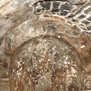 Vault, triumphal arch and upper section of the apse