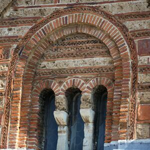 South facade, brick inscription (Sava)